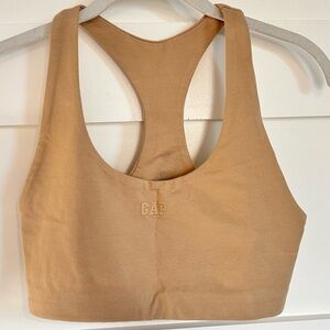 GAP Women's Tan Racerback Sports Bra